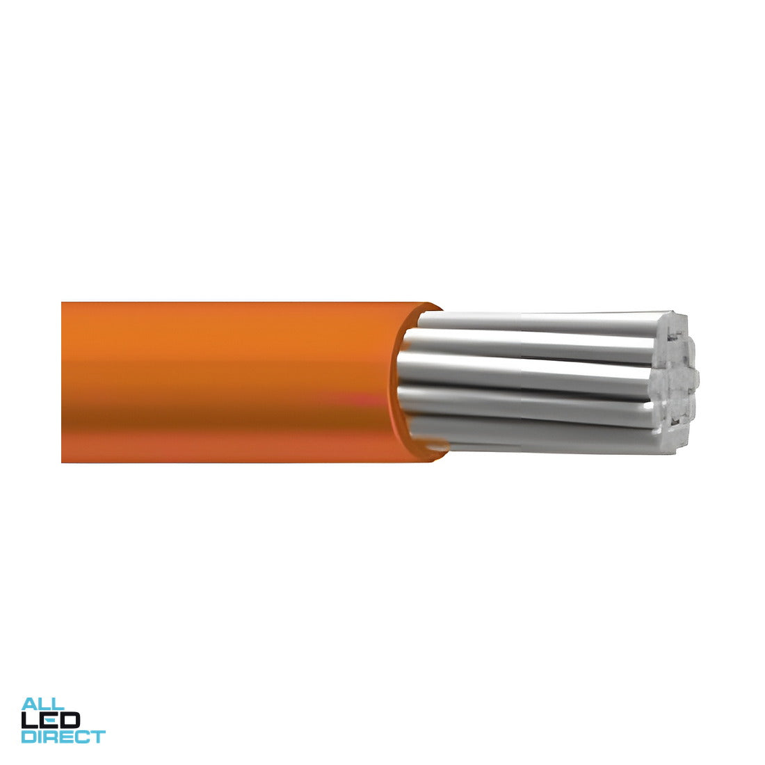 Elcon Cables 0.75mm Single Core Flexible Cable V90HT Orange 100 Metre Roll ALL LED Direct