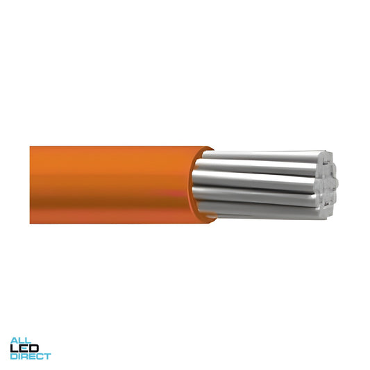 Elcon Cables 1.5mm Single Core Flexible Cable V90HT Orange 100 Metre Roll ALL LED Direct