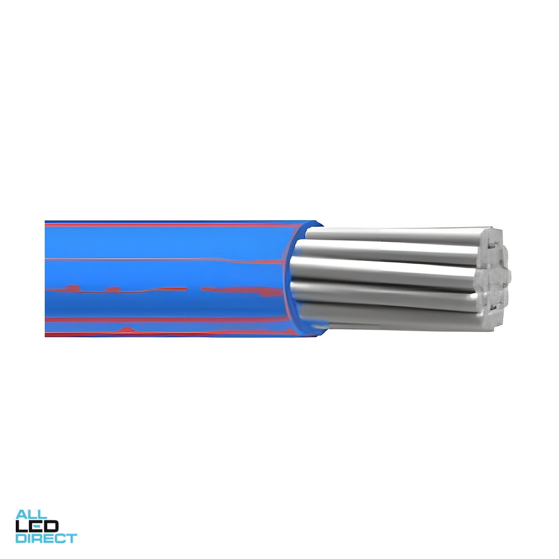 Elcon Cables 2.5mm Single Core Flexible Cable V90HT Blue 100 Metre Roll ALL LED Direct