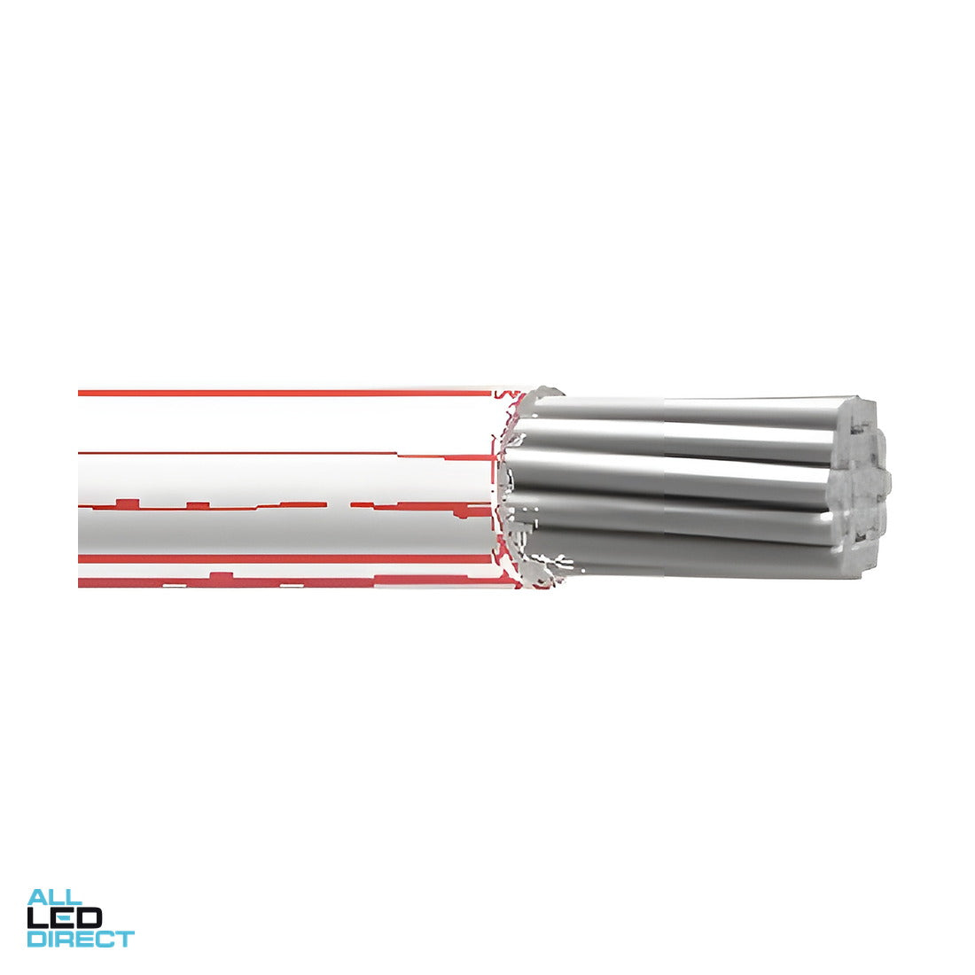 Elcon Cables 2.5mm Single Core Flexible Cable V90HT White 100 Metre Roll ALL LED Direct
