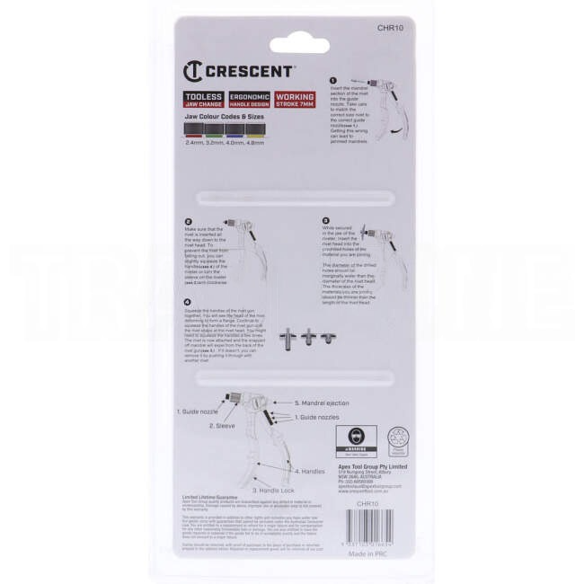 Apex Tools Crescent Hand Riveter 220mm