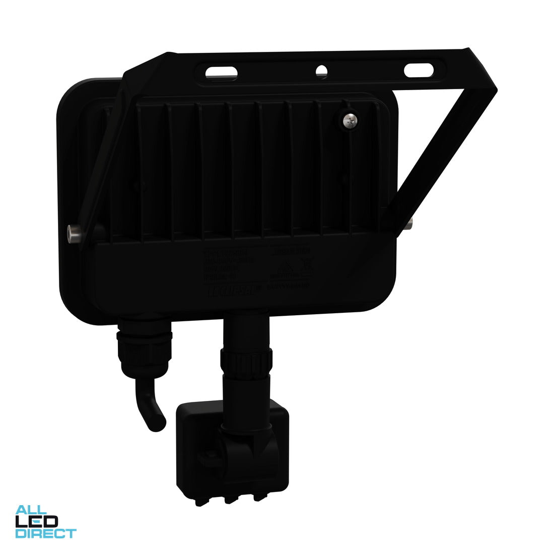 Clipsal 20 W TPFLT Weatherproof IP65 LED Floodlight with PIR Sensor Black 4000 K 2100lms ALL LED Direct