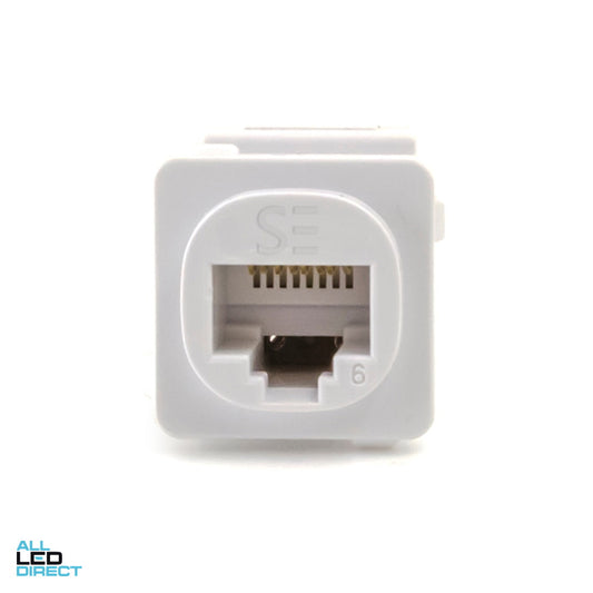Serveredge CAT6 UTP RJ45 Australian Style Jack White Pack of 10 ALL LED Direct