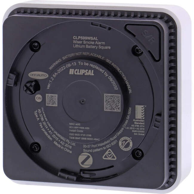 Clipsal WISER Lithium Battery Smoke Alarm