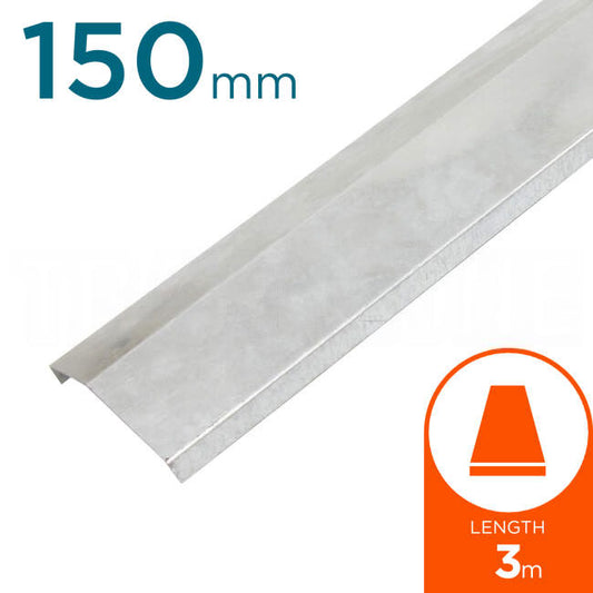 Ezystrut 150mm Peaked Cable Tray Cover 3.0m Long Hot Dipped Galvanised-Foe ET tray