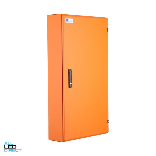 NHP 60 Pole CONCEPT PLUS Din-T Distribution Board 250 Amp NC Chassis & 160 Amp Isolator Main Switch Orange IP42 ALL LED Direct