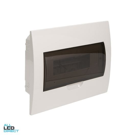 NHP 12 Pole Plastic Flush Mounted Switchboard Transparent Door ALL LED Direct