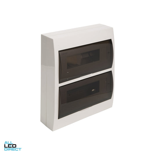 NHP 24 Modules Plastic Surface Mounted Switchboard Transparent Door ALL LED Direct