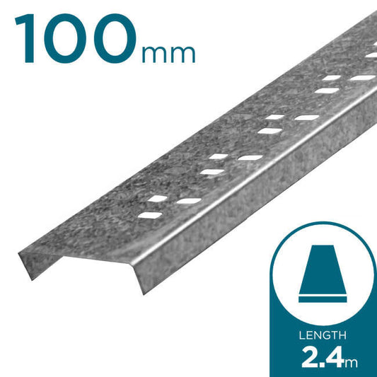 Ezystrut 100mm x 2.4 Metre Cable Tray Galvabond