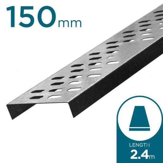 Ezystrut 150mm x 2.4 Metre Cable Tray Galvabond - Default Title (CT150G)