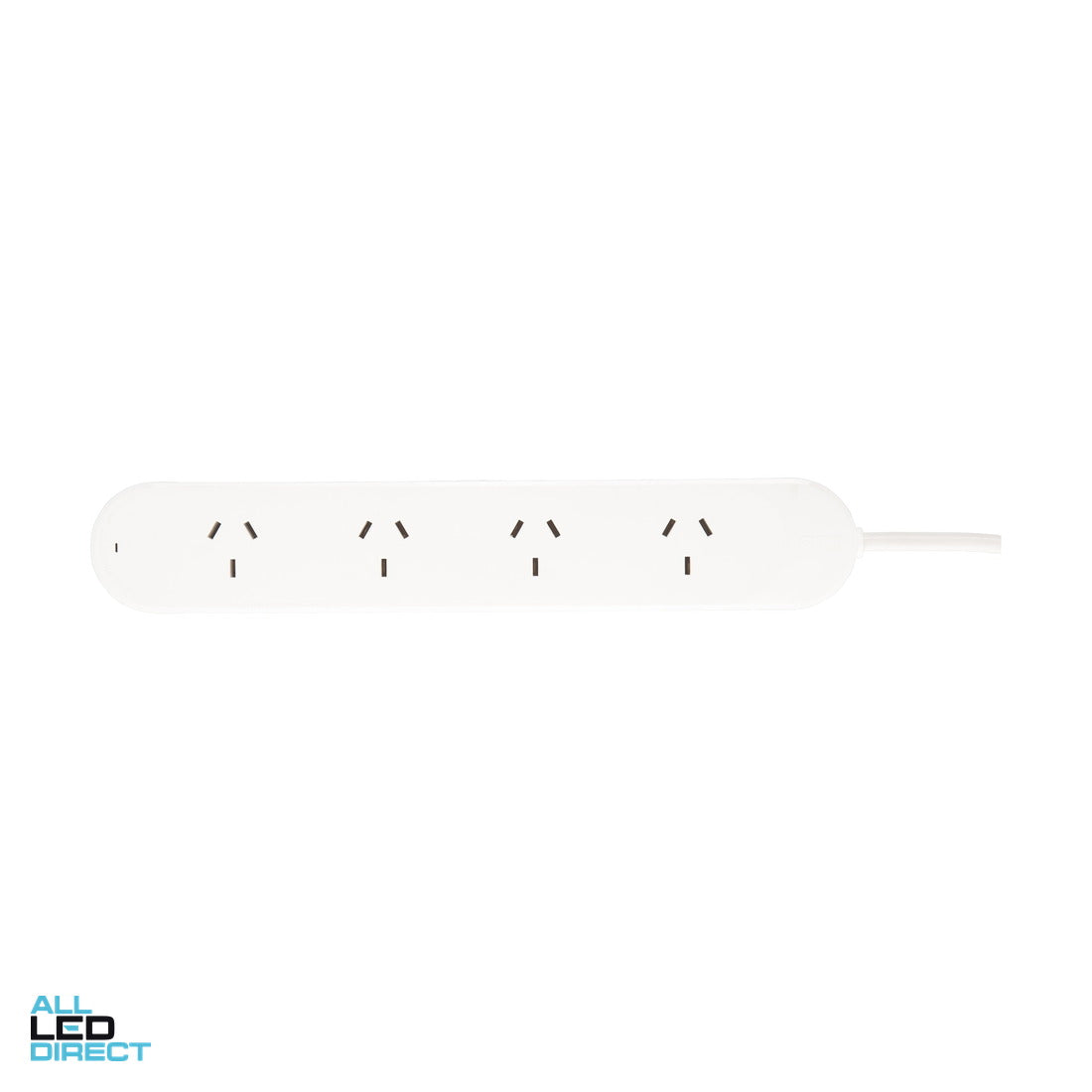 HPM 10 Amp 4 Gang Powerboard With 0.9 Metre Lead & Surge Protection White