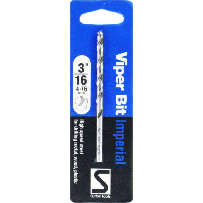 Sutton Tools 3/16 Inch VIPER Jobber Drill Bit