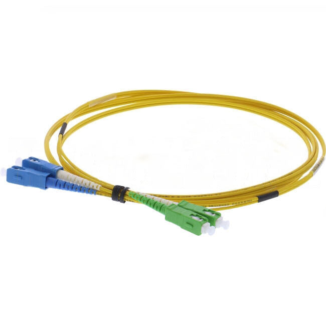 AFL Fibre Optic SM Duplex Patch Lead Suitable For SCA- SC Connector Yellow 2 Metres