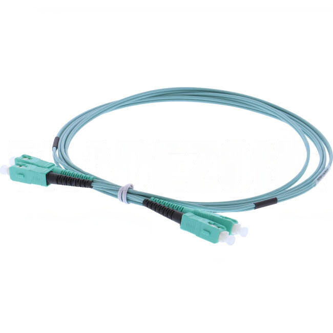 AFL Fibre Optic OM4 Duplex Patch Lead SC- SC Connector Aqua 2 Metres