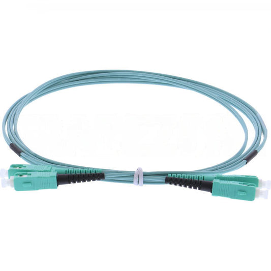 AFL Fibre Optic OM4 Duplex Patch Lead SC- SC Connector Aqua 2 Metres