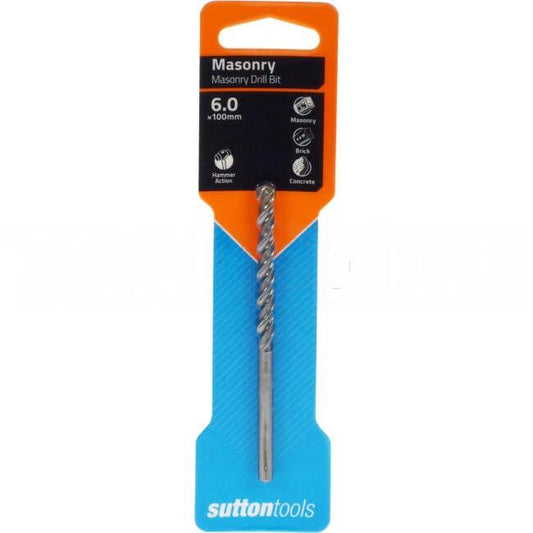 Sutton Tools 6mm x 100mm Masonry Drill Bit