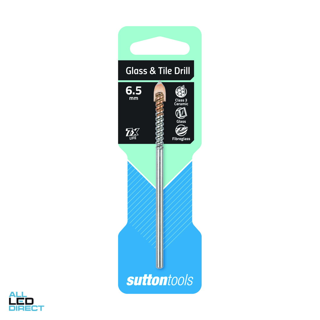 Sutton Tools 6.5mm x 80mm Glass & Tile Drill Bit