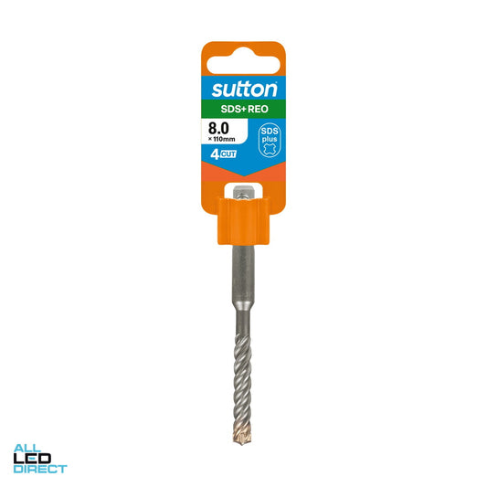 Sutton Tools 8mm x 110mm Masonry 4 CUT SDS+ Drill Bit