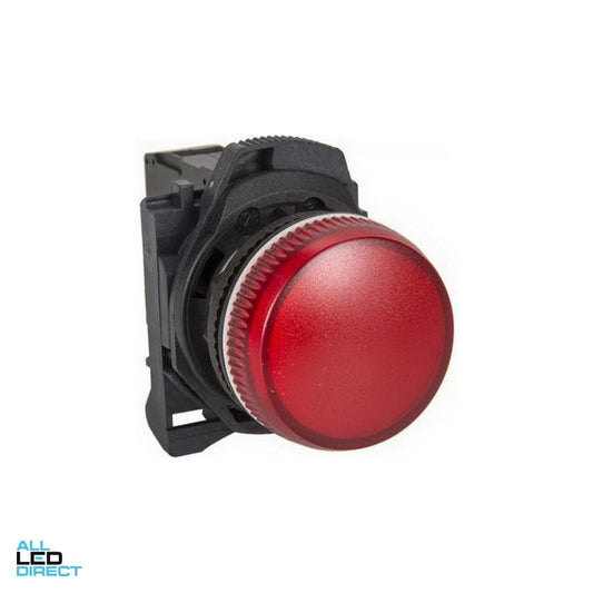 NHP 22.5mm LED Indicator Pilot Light Plastic Red 240V AC ALL LED Direct