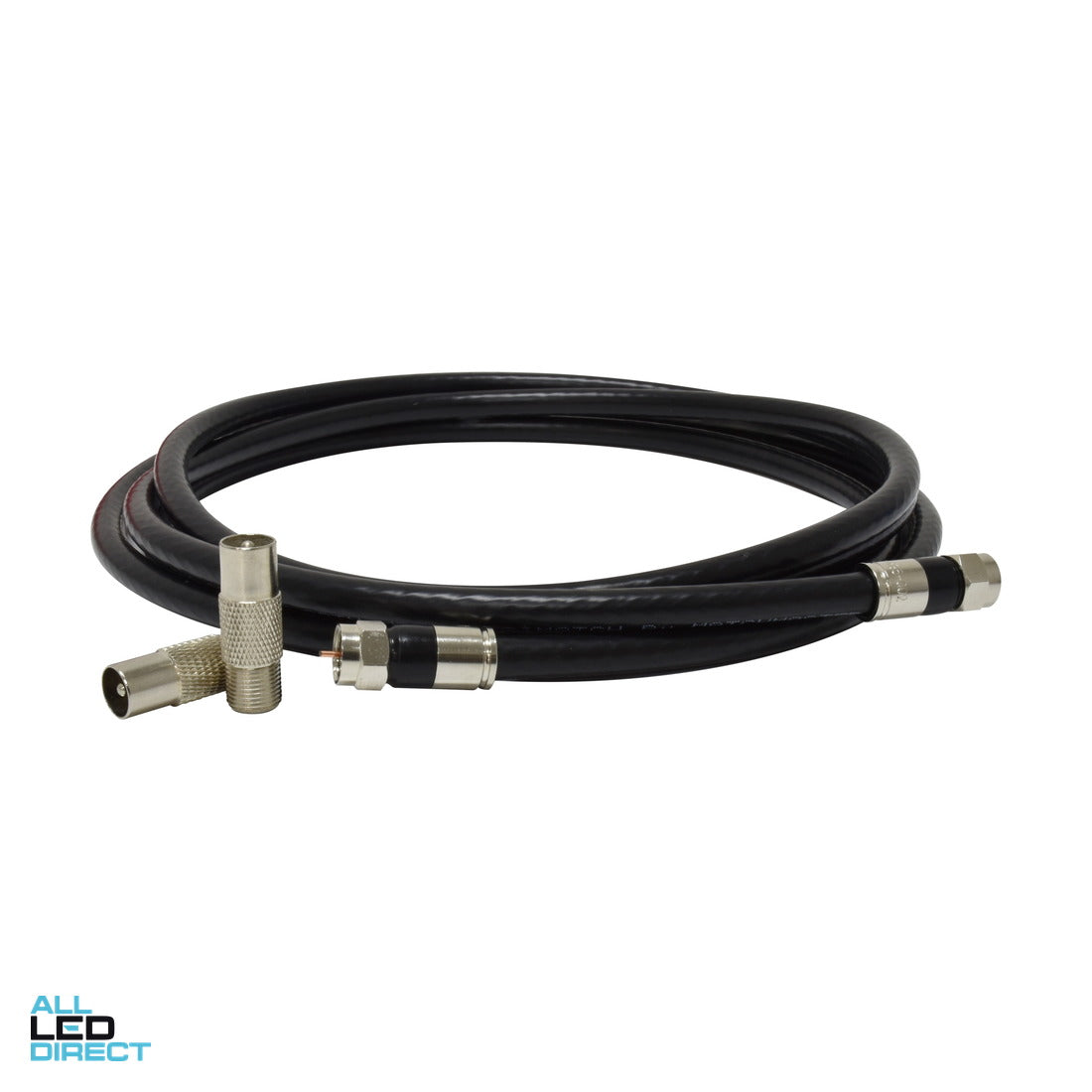 Matchmaster 2 Meter Flylead RG6 Quad Including Adaptors ALL LED Direct
