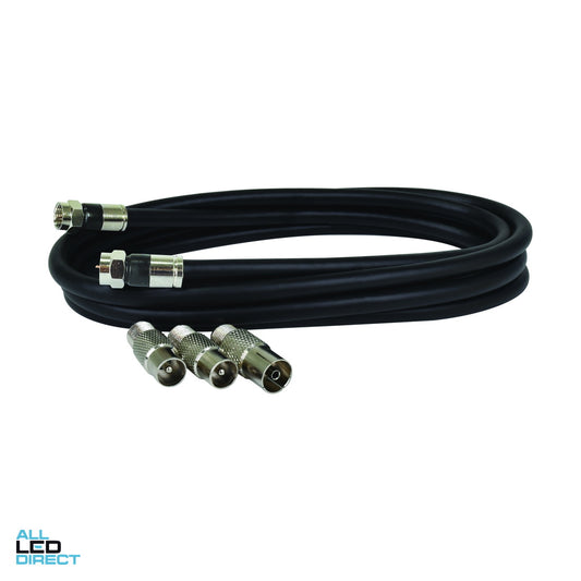 Matchmaster 5 Meter Flylead RG59 Quad Including Adaptors ALL LED Direct