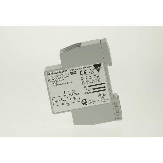 NHP Timer On Delay Relay Din Rail Mount 24VDC/24VAC-240VAC 0.1 Second - 100 Hour 17.5mm