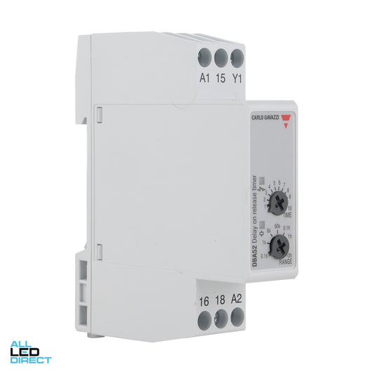 NHP Timer On Delay Relay Din Rail Mount 24VDC/24VAC-240VAC 0.1 Second - 100 Hour 17.5mm – Model DBA52CM24