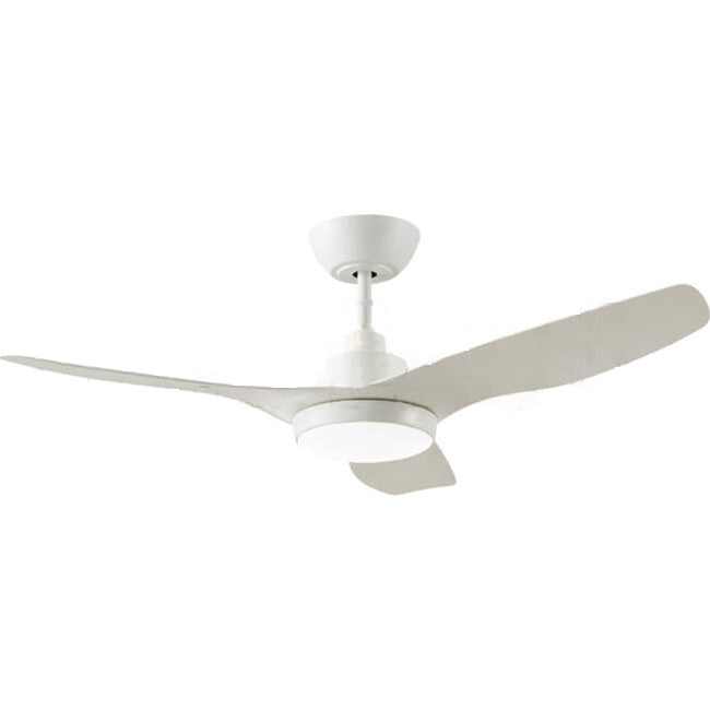 Ventair 1200mm (48') Intelligent Energy Saving DC 3 Blade Ceiling Sweep Fan & Light With Wall Controller White