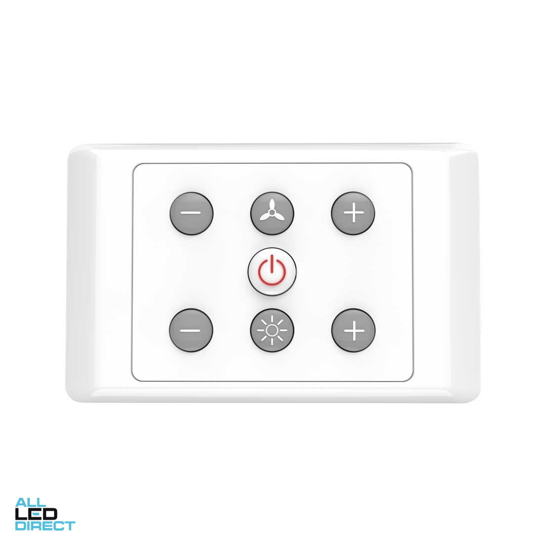 Ventair DC3 Push Button Wall Control to suit Glacier DC and Alaska DC Ceiling Fans with Light Models Only ALL LED Direct
