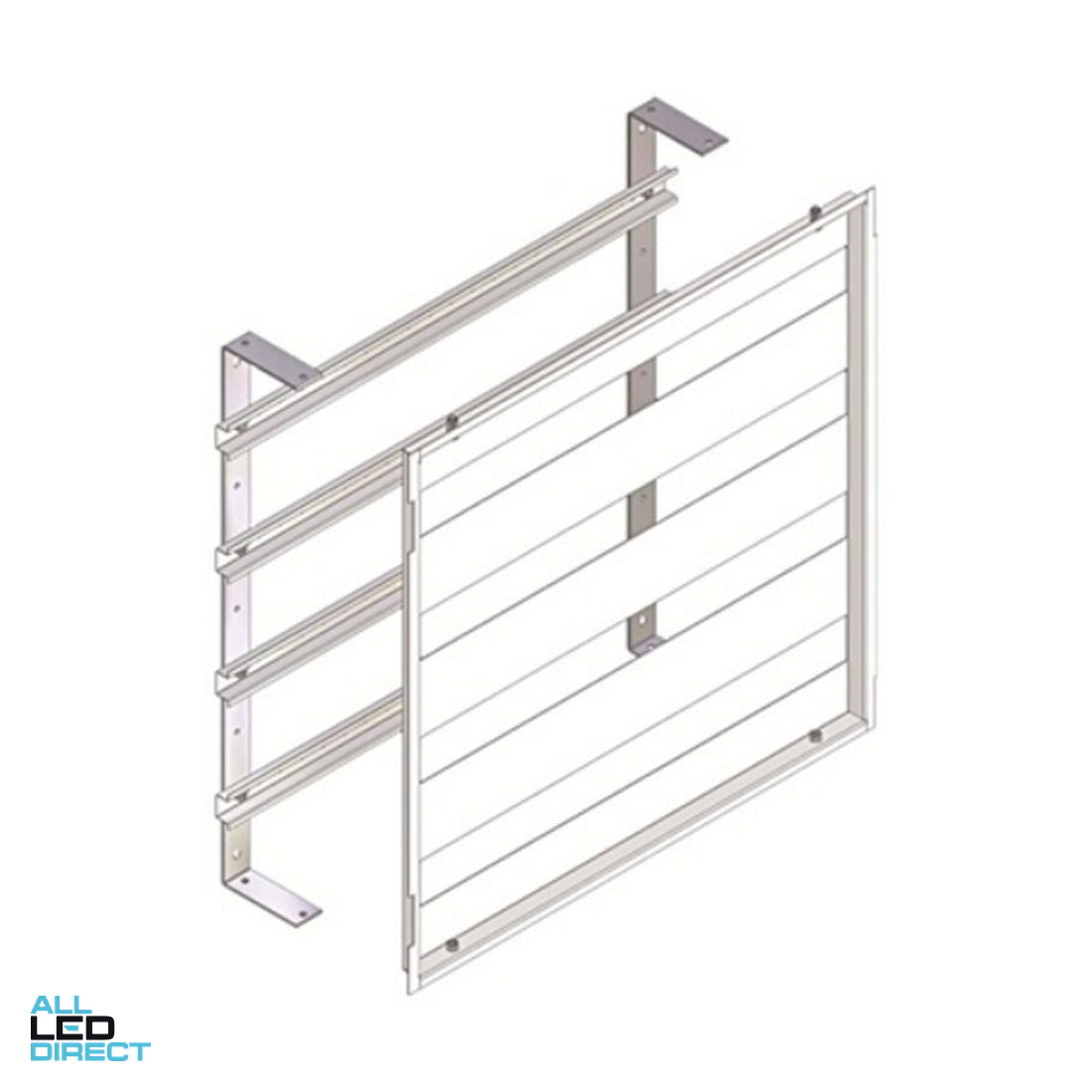 IPD 400mm W x 600mm H Din Rail Insert Suitable For Mild Steel Enclosure ALL LED Direct