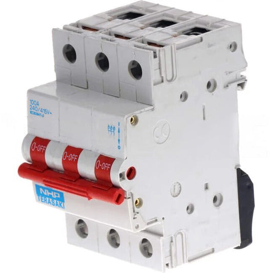 NHP 100 Amp 3 Pole DIN-T Main Switch With Red Toggle