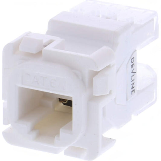 Devline by SharkRack CAT6A RJ45 Data Mech White Each