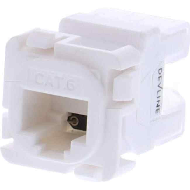 Devline by SharkRack CAT6 RJ45 Data Mech White Suitable For Clipsal Wall Sockets - Default Title (DKJC6U03CWH)