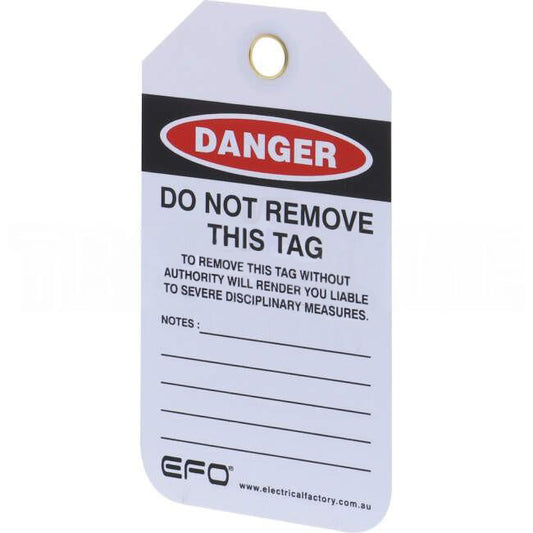 EFO Lockout Do Not Operate Danger Tag Pack Of 10