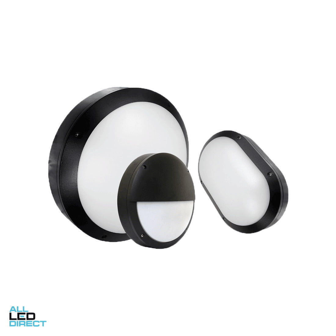 Haneco 30 W 350 mm DAWN LED Bunker Light Black 3000/4000/5000 K ALL LED Direct