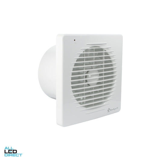 Fantech 200mm x 200mm Flush Mounted Square Exhaust Fan With Backdraft Damper Suitable For 150mm Duct ALL LED Direct