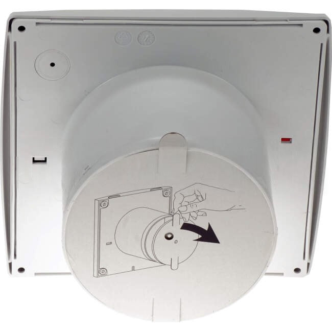 Fantech 180mm x 190mm Flush Mounted Square Exhaust Fan With Backactive Damper Suitable For 125mm Duct