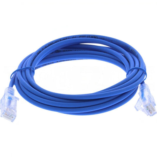 Devline by SharkRack 1 Metre RJ45 CAT6A UTP Thin Patch Lead Blue