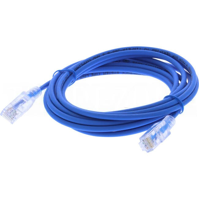 Devline by SharkRack 3 Metre RJ45 CAT6A UTP Thin Patch Lead Blue