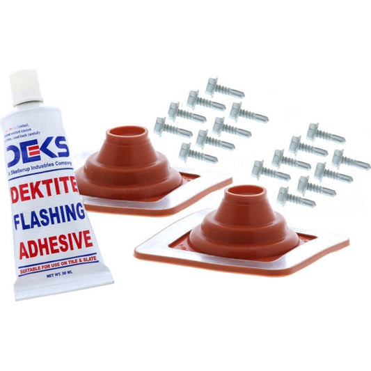 DEKS Dektite Solar Kit Includes 2 x Dektites 1 x 50ml Dektite Flashing Adhesive And 16 x Roofing Screws