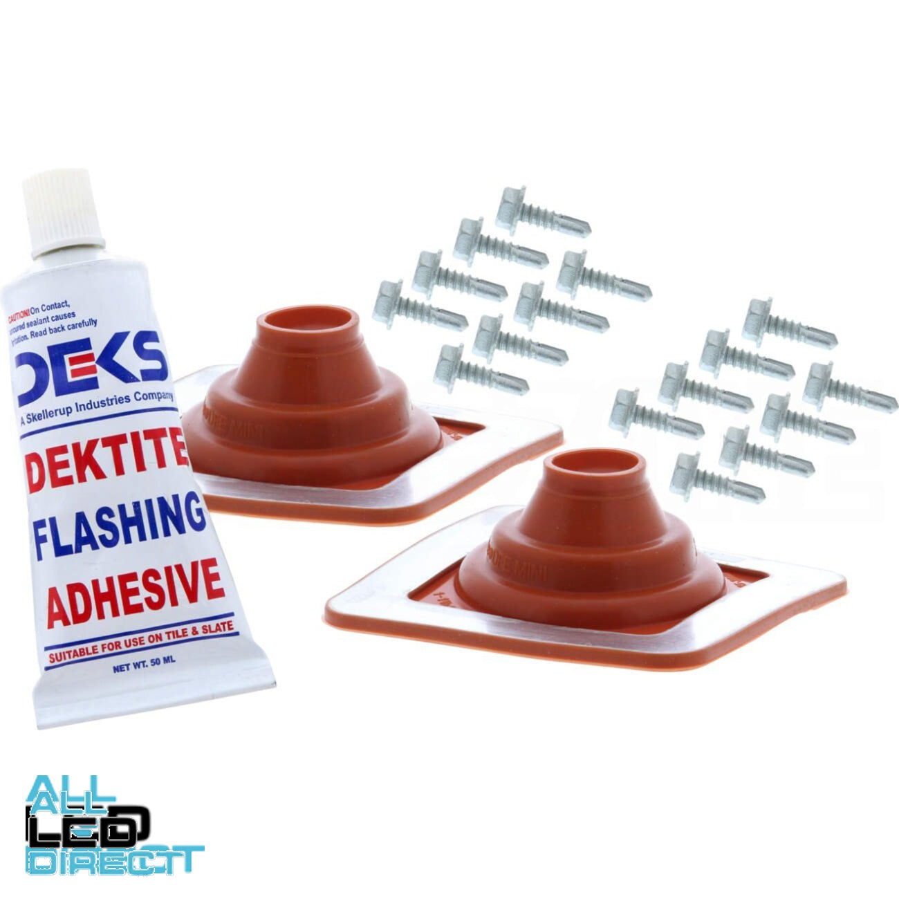 DEKS Dektite Solar Kit Includes 2 x Dektites 1 x 50ml Dektite Flashing Adhesive And 16 x Roofing Screws
