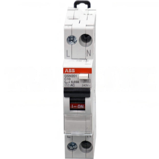 ABB 10 Amp Miniature Circuit Breaker & Residual Current Device MCB/RCD RCBO C Curve 1 Pole With Neutral AC 6kA 30mA