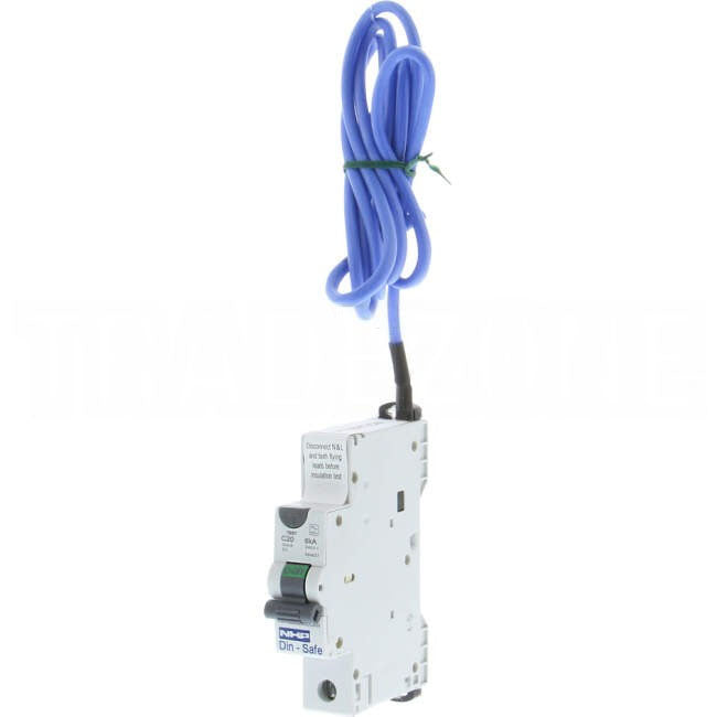 NHP 20 Amp DIN-T Miniature Circuit Breaker & Residual Current Device MCB/RCD RCBO 1 Pole 6kA 30mA ESV APPROVED