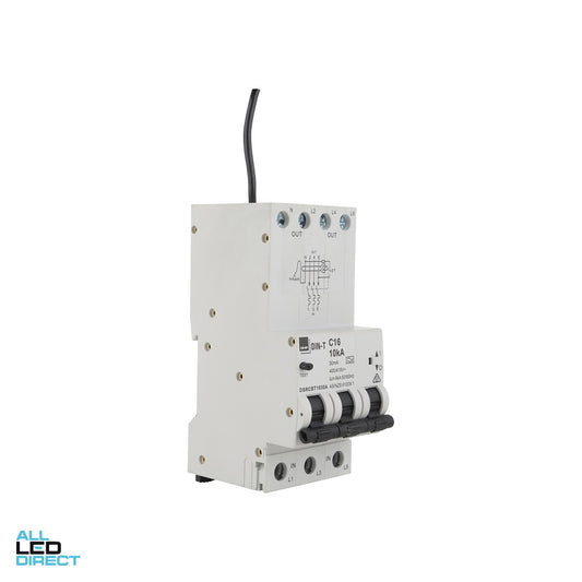 NHP 20 Amp DIN-SAFE Miniature Circuit Breaker & Residual Current Device MCB/RCD RCBO 3 Pole + Neutral 10kA 30mA ALL LED Direct