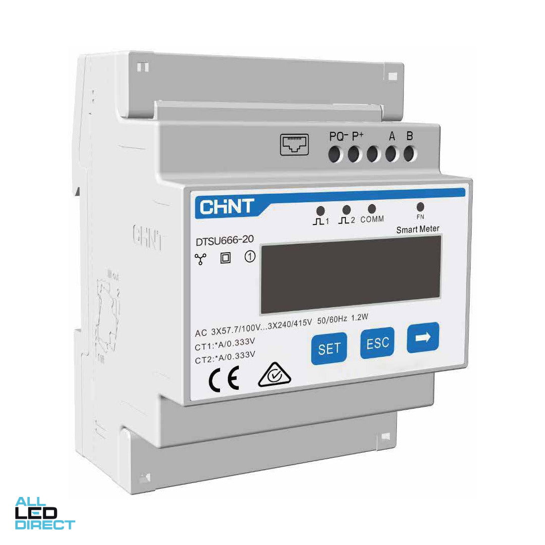 Sungrow 63 Amp Three Phase Smart Meter With 3 x 0.333v Current Transformers ALL LED Direct