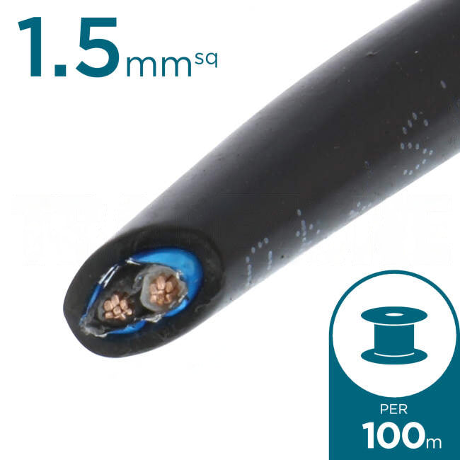 Electra 1.5mm 1 Pair Instrumentation Cable 100 Metre Drum