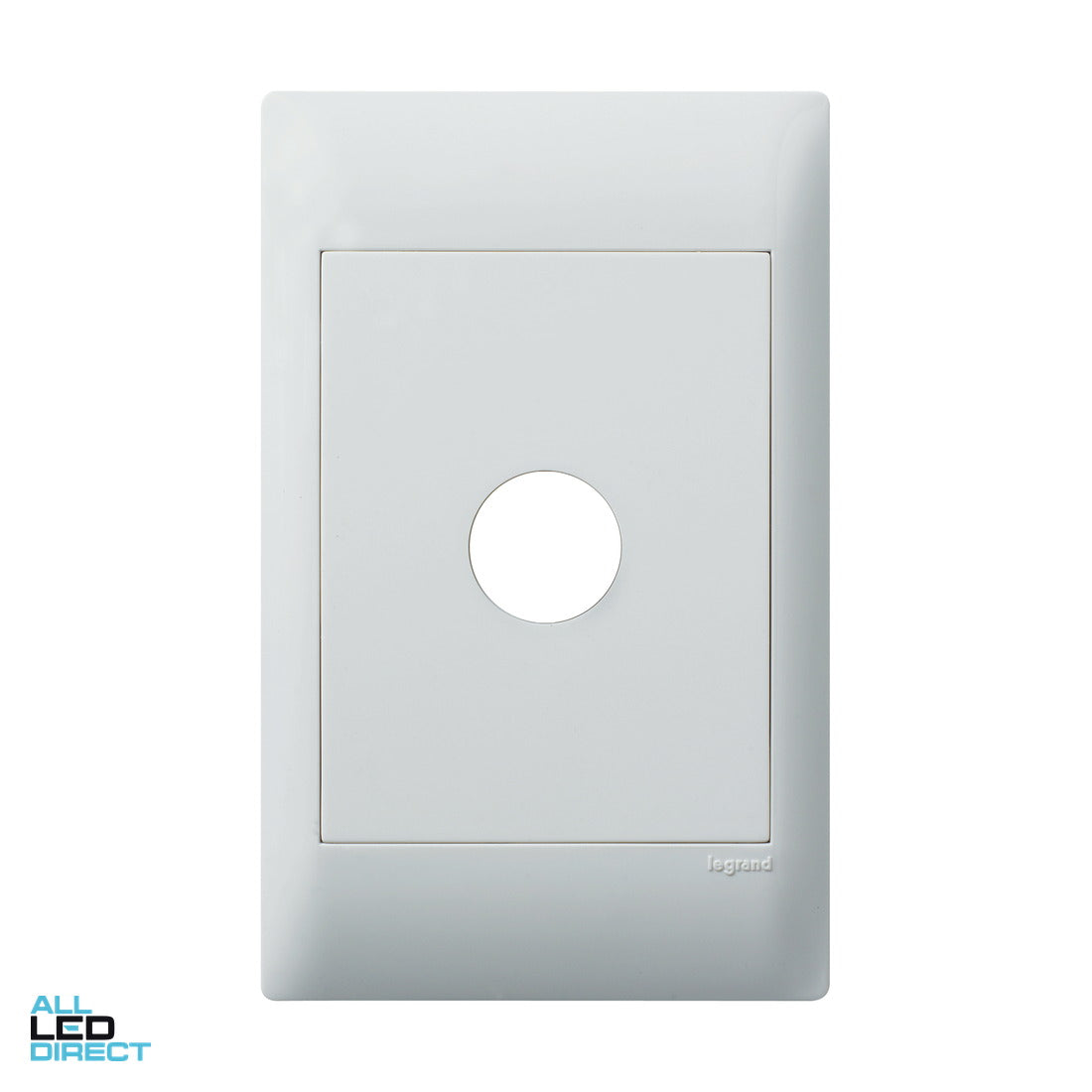 Legrand 1 Gang EXCEL LIFE COMMON Grid & Cover Plate White ALL LED Direct