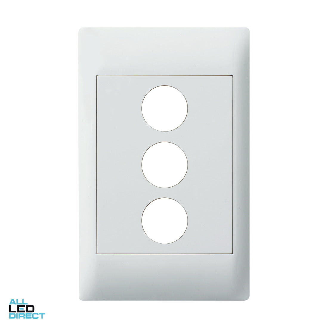 Legrand 3 Gang EXCEL LIFE COMMON Grid & Cover Plate White ALL LED Direct