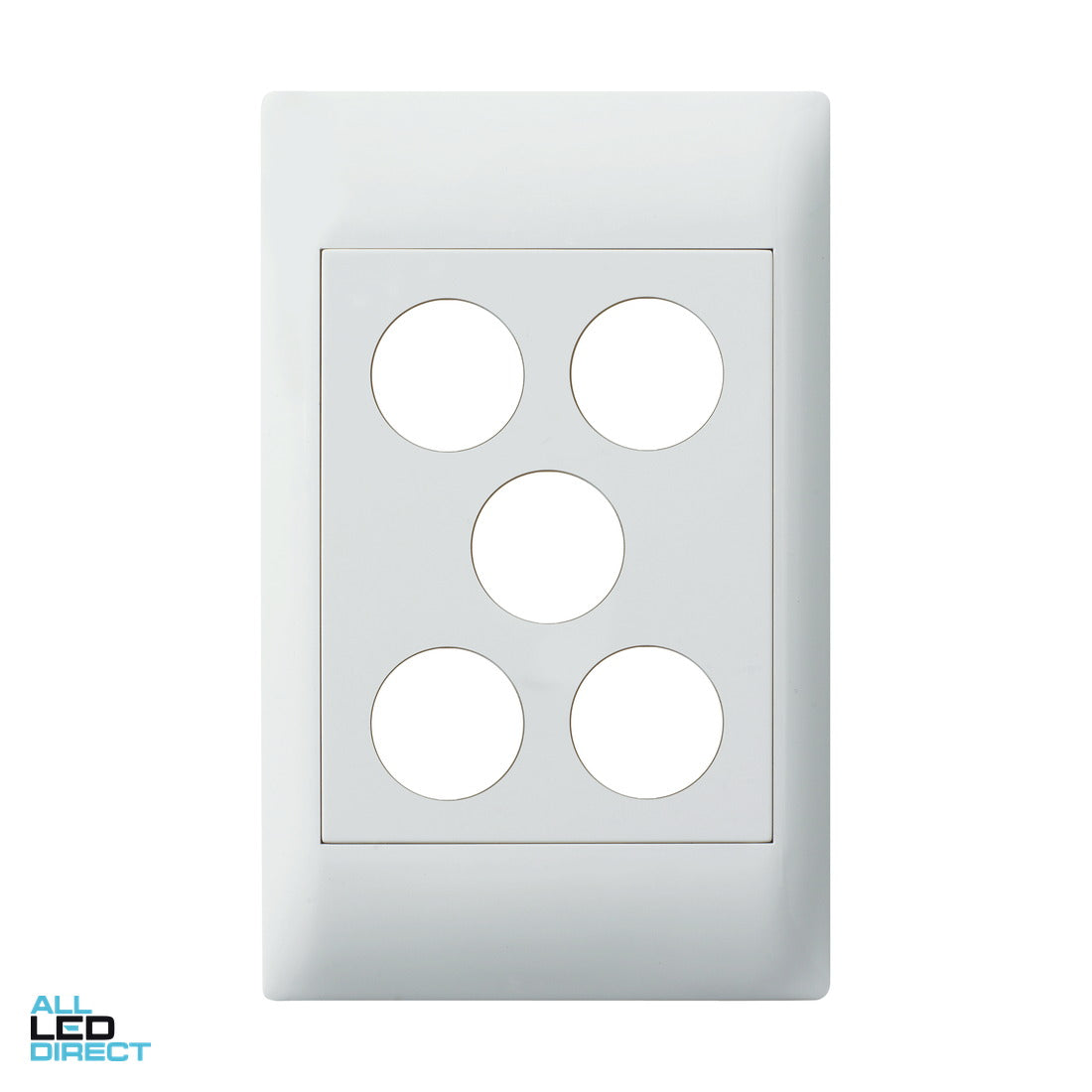 Legrand 5 Gang EXCEL LIFE COMMON Grid & Cover Plate White ALL LED Direct