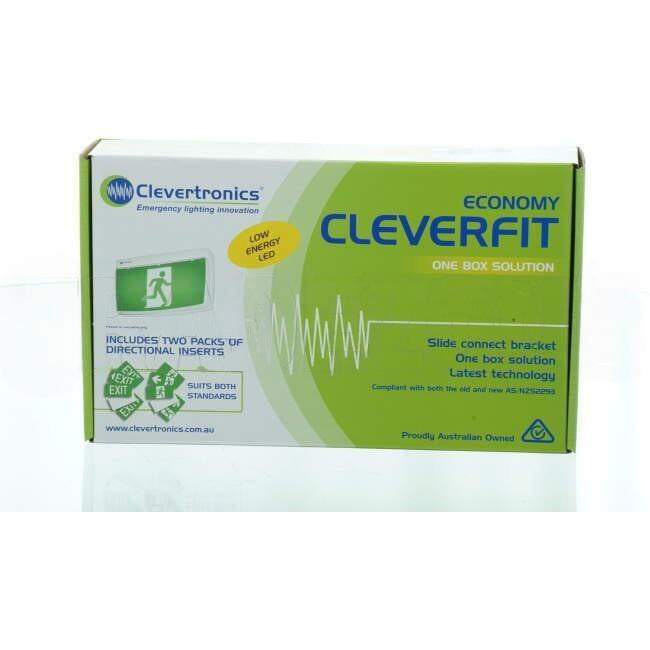 Clevertronics 3 Watt LED CLEVERFIT Maintained or Non Maintained Double Sided Wall or Ceiling Mounted D24 Running Man Exit Sign